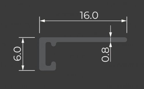Микроплинтус Лайн Ликорн С-05.25.3 чёрный