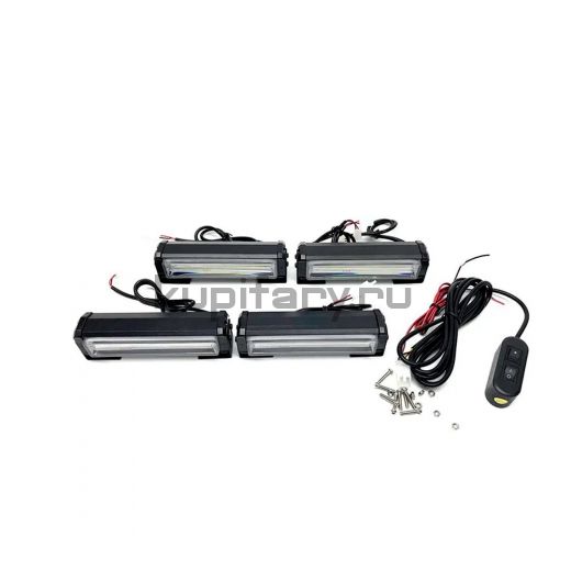 Проблесковая фара-вспышка желтая 40W ST1747 12-24 Вольт (комплект 4шт.)