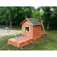 Домик дерево №7 с песочницей и качелями