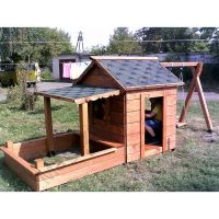 Домик дерево №7 с песочницей и качелями