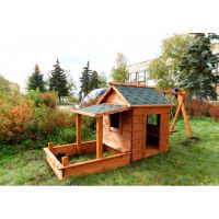 Домик дерево №7 с песочницей и качелями