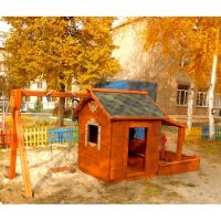 Домик дерево №7 с песочницей и качелями