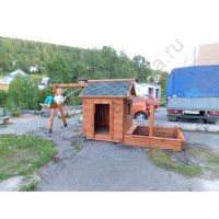 Домик дерево №7 с песочницей и качелями