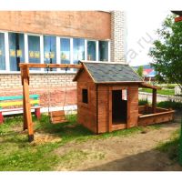 Домик дерево №7 с песочницей и качелями