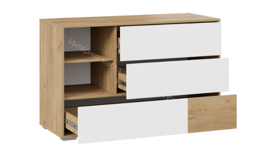 Комод "Монтерей" исп.2 (Дуб крафт золотой/Белый)