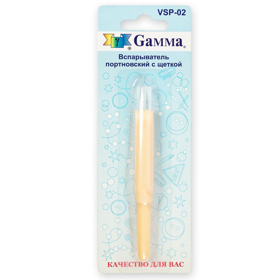 Нож Вспарыватель "Gamma" портновский с щеткой в блистере (VSP-02)