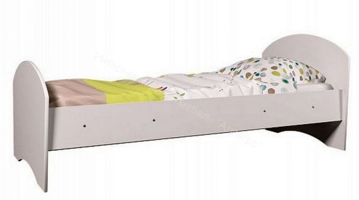 Кровать Мозаика 800*1900 на ламелях (без ящиков, без бортиков), белый