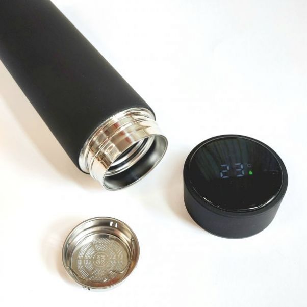 Термос Confident Soft Led черный