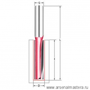 Фреза прямая пазовая Z 2 D 16 x 90 x 130 S 12 PROCUT 110275-2P