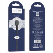 Кабель USB-8pin HOCO X20, 2м, 2,1A, силикон, черн.