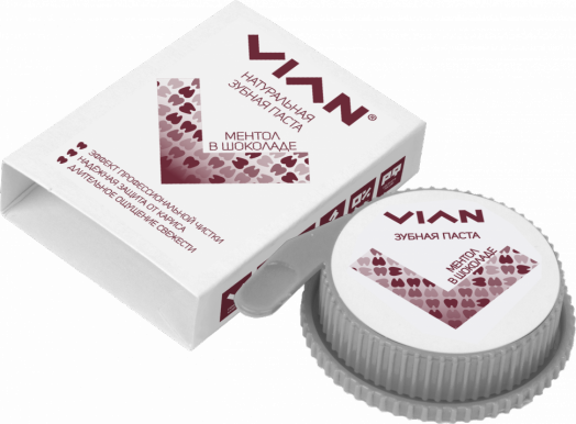 Концентрированная зубная паста VIAN "МЕНТОЛ В ШОКОЛАДЕ", 25 г