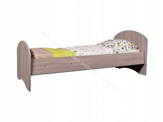 Кровать Мозаика 800*1900 на щитах (без ящиков, без бортиков), ясень шимо светлый