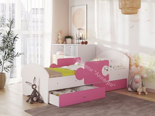 Комплект бортиков для кроватей "Мозаика", "Тетрис", розовый, 2 шт.