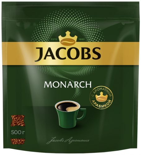 Кофе растворимый JACOBS Monarch натуральный сублимированный, 500г