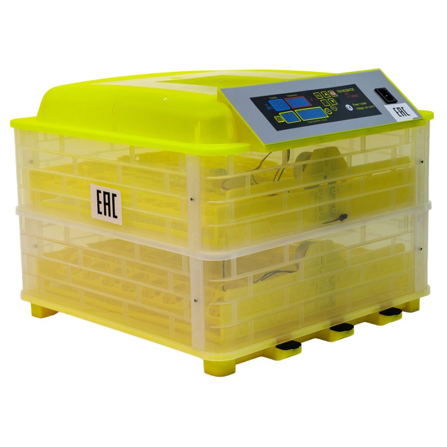 Инкубатор HHD на 112 яиц автоматический переворот с универсальными лотками