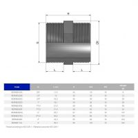 Ниппель переходной ПВХ EFFAST RERNIE с наружной резьбой