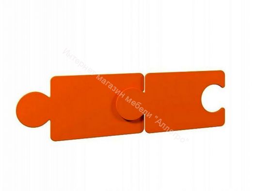 Кровать Мозаика 800*1900 на ламелях с ящиками и бортиками, белый/оранжевый