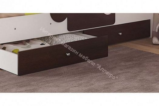 Ящики для кроватей "Мозаика", "Тетрис", "Мая", "Умка", "Сафари" (2 шт. в комплекте), Белый/Венге