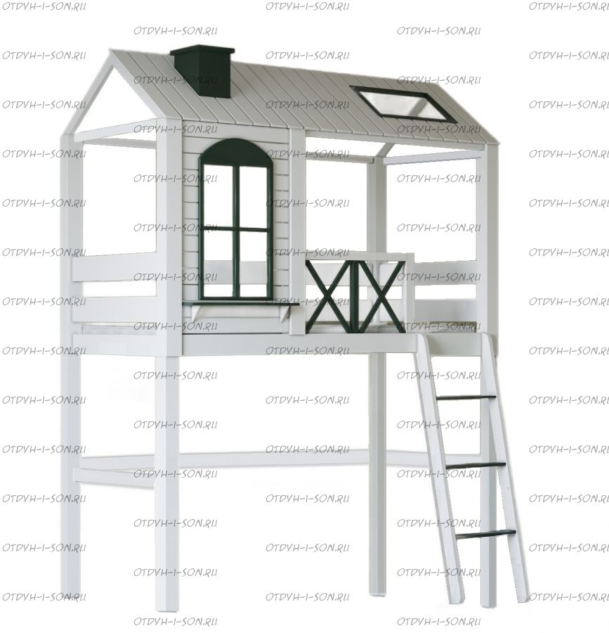 Кровать-чердак Домик Прованс Felicia №3А