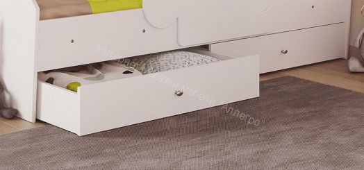 Ящики для кроватей "Мозаика", "Тетрис", "Мая", "Умка", "Сафари" (2 шт. в комплекте), Белый/Белый