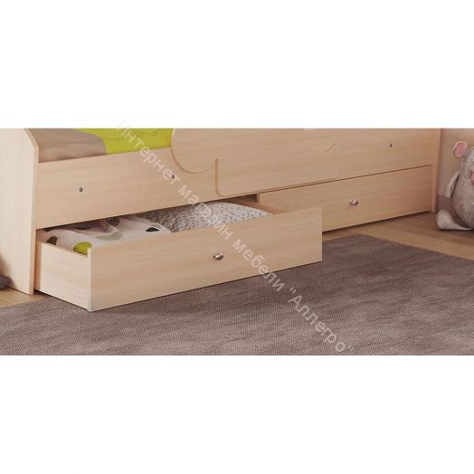 Ящики для кроватей "Мозаика", "Тетрис", "Мая", "Умка", "Сафари" (2 шт. в комплекте), Млечный дуб/Млечный дуб