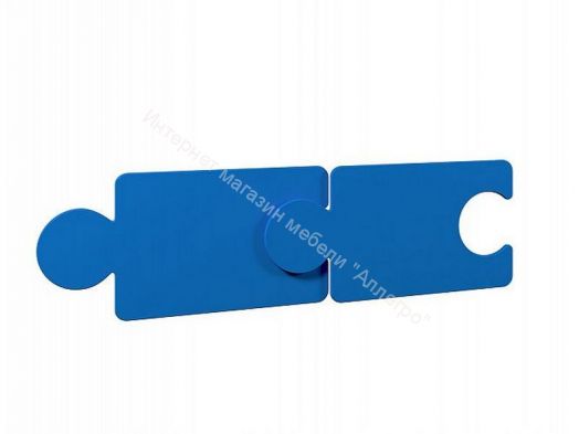 Кровать Мозаика 800*1900 на ламелях с ящиками и бортиками, млечный дуб/синий