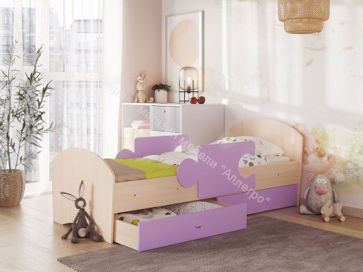 Ящики для кроватей "Мозаика", "Тетрис", "Мая", "Умка", "Сафари" (2 шт. в комплекте), Млечный дуб/Ирис