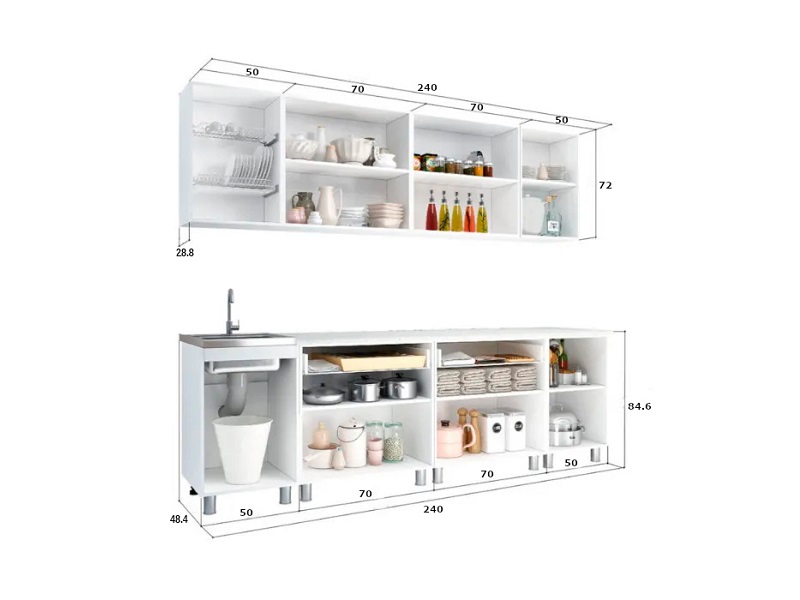 Кухонный гарнитур "Айсбери" 1,2 м и 2,4 м