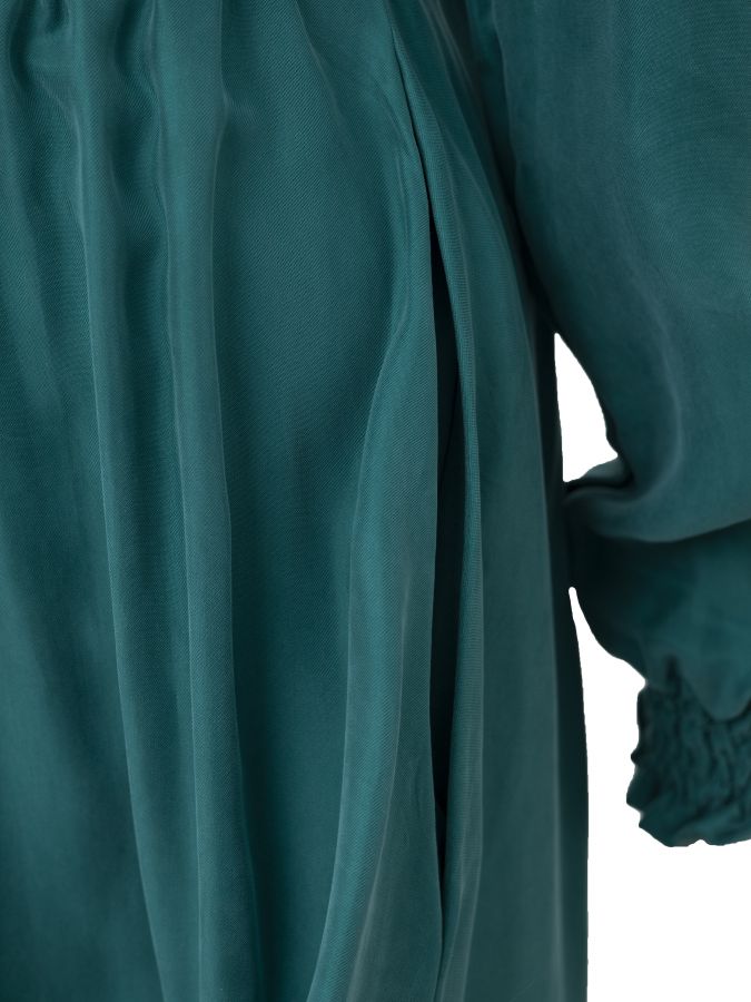 Платье Verde из купры изумруд