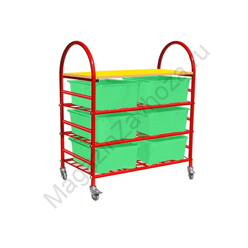 СТЕЛЛАЖНАЯ ВЫДВИЖНАЯ СИСТЕМА ХРАНЕНИЯ 4 - 6 КОНТЕЙНЕРОВ (ВЕРТИКАЛЬНО)