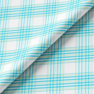 Хлопок - Косая голубая клетка на белом 25х75 см limit