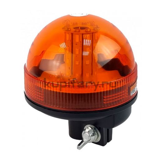 Проблесковый оранжевый маяк на кронштейне DIN Ø24мм PM128640 12V/24V
