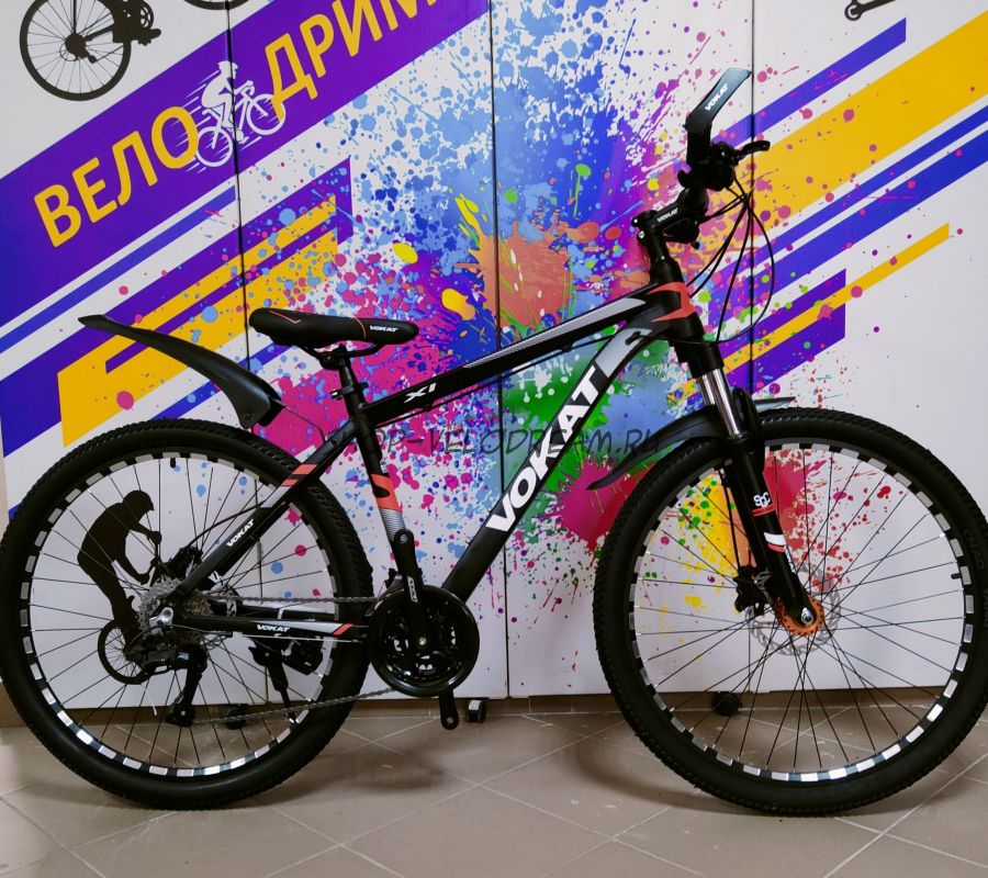 АКЦИЯ Велосипед 26" гидравлика Vokat алюминиевый черно оранжевый