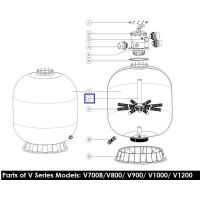 Дюзовая коробка в комплекте с трубой для Aquaviva V800 89010607