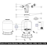 Дюзовая коробка в комплекте с трубой для Aquaviva V700 89010102