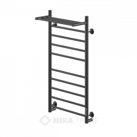 Полотенцесушитель Ника WAY II-100/50 U с Полкой Черный Матовый