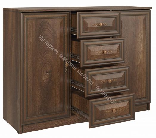 Комод 06.65 Габриэлла New 1200 мм, Дуб кальяри/ПВХ Дуб коньяк