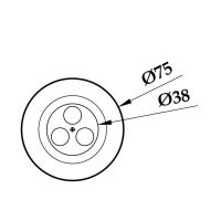 Прожектор светодиодный AquaViva HJ-FG-SS75-1.5, 6W RGB (AISI-316)