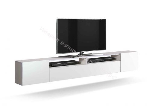 Тумба Прага 2130 мм, Белый/Белый глянец снег