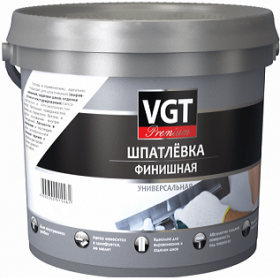 Шпатлевка Финишная VGT Premium 16кг Универсальная с Низкой Усадкой / ВГТ Премиум.