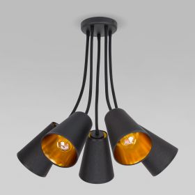 Потолочный Светильник Eurosvet 828 Wire Gold Золотой, Черный / Евросвет.