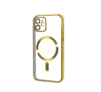 Чехол хромированный прозрачный FIBRA с Magsafe для iPhone 12