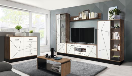 Тумба под ТВ 54.05 Гамма 1200 мм, Таксония/Белый