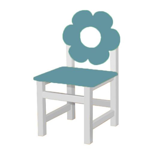 РК-54.2 Стул МДФ нерегулируемый  "Цветок Лазурно-серый"