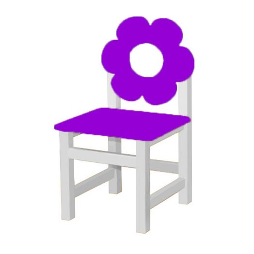 РК-54.2 Стул МДФ нерегулируемый  "Цветок фиолетовый"