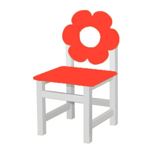 РК-54.2 Стул МДФ нерегулируемый  "Цветок красный"