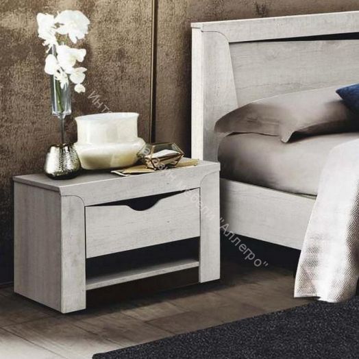 Тумба прикроватная 33.12 Лючия, Бетон пайн белый/Венге