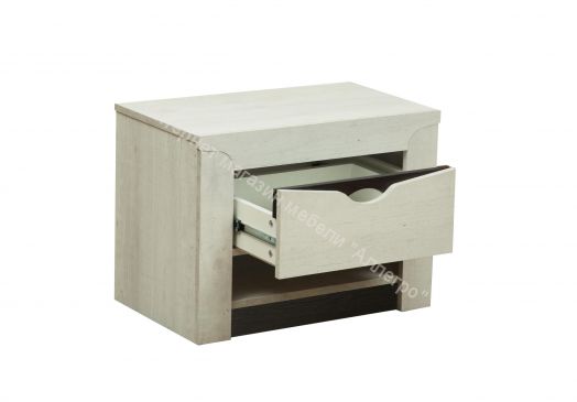 Тумба прикроватная 33.12 Лючия, Бетон пайн белый/Венге