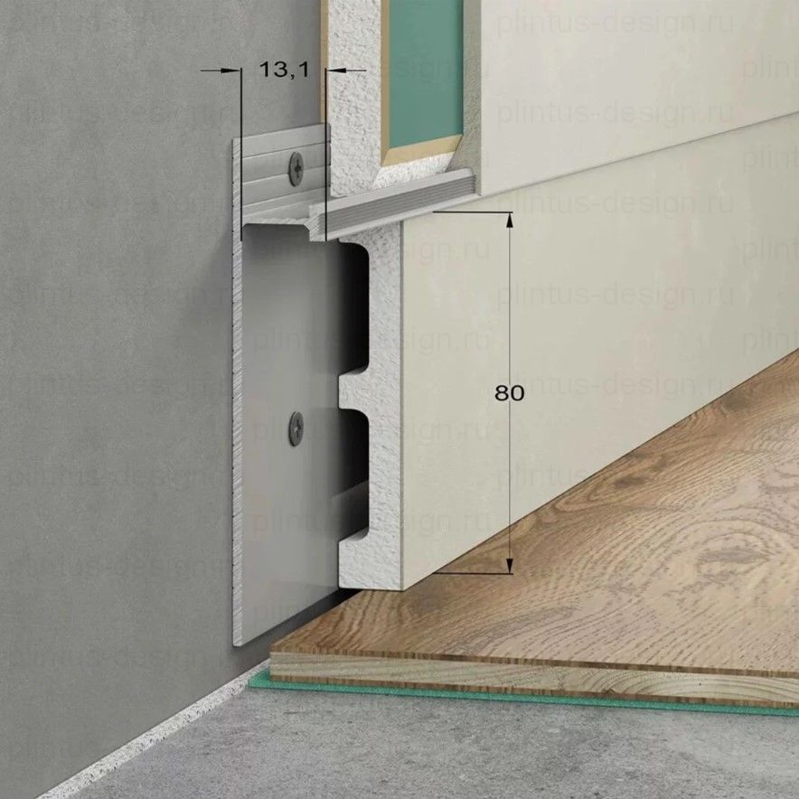 Laconistiq Strong скрытый плинтус без покрытия