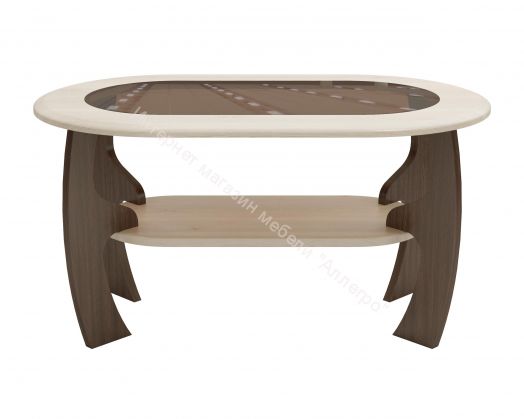 Журнальный стол Маджеста-2 со стеклом, Венге/Клен азия